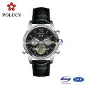 White Genuine Leather Strap Day/Date Funcation China Automatic Men′s Watch